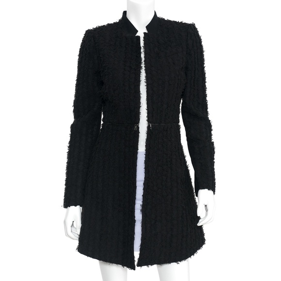 BCBG BLACK RUFFLED JACKET